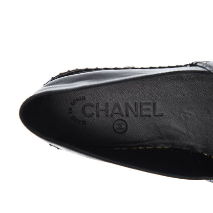 Chanel Lambskin Quilted CC Espadrilles 36 Navy 8 of 10