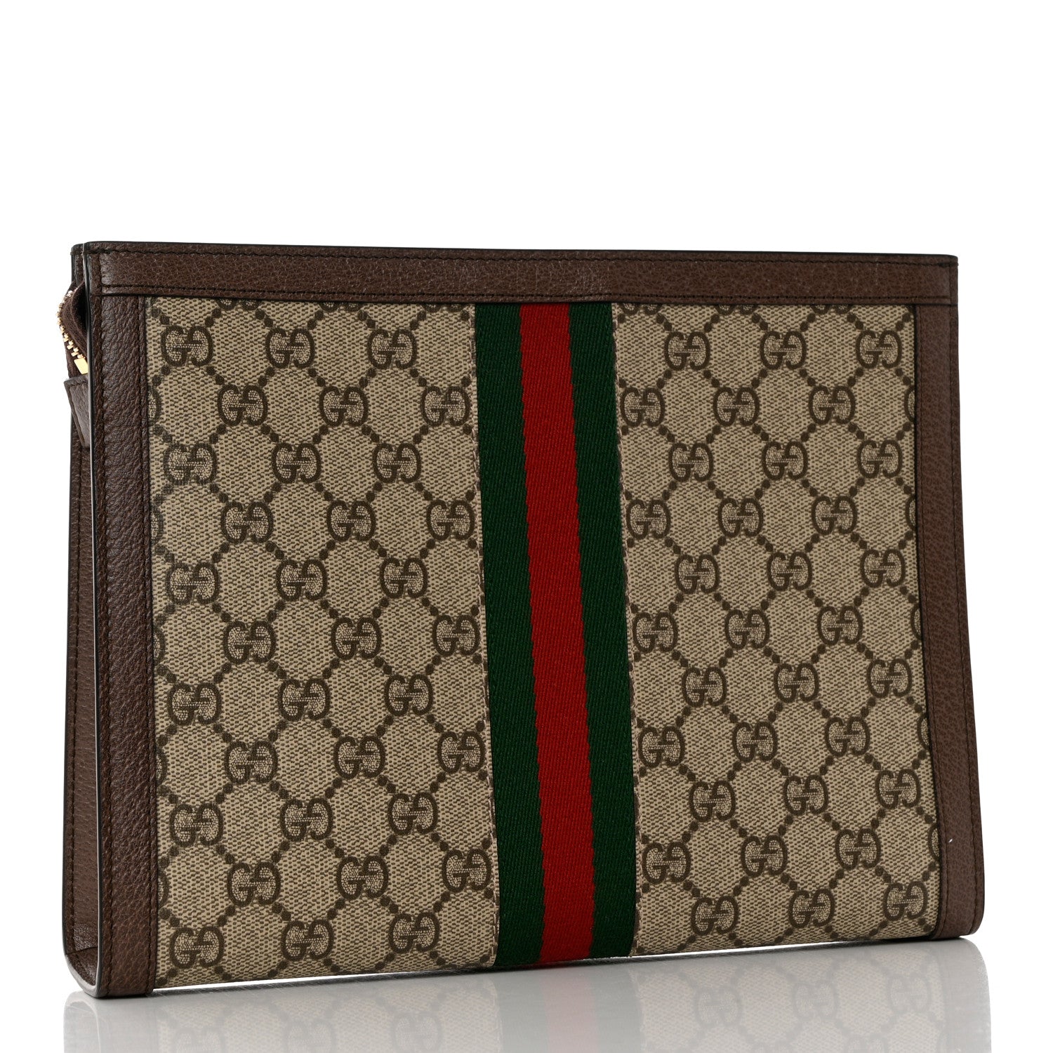 Gucci GG Supreme Monogram Web Ophidia Pouch Brown 3 of 7