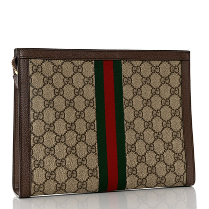 Gucci GG Supreme Monogram Web Ophidia Pouch Brown 3 of 7
