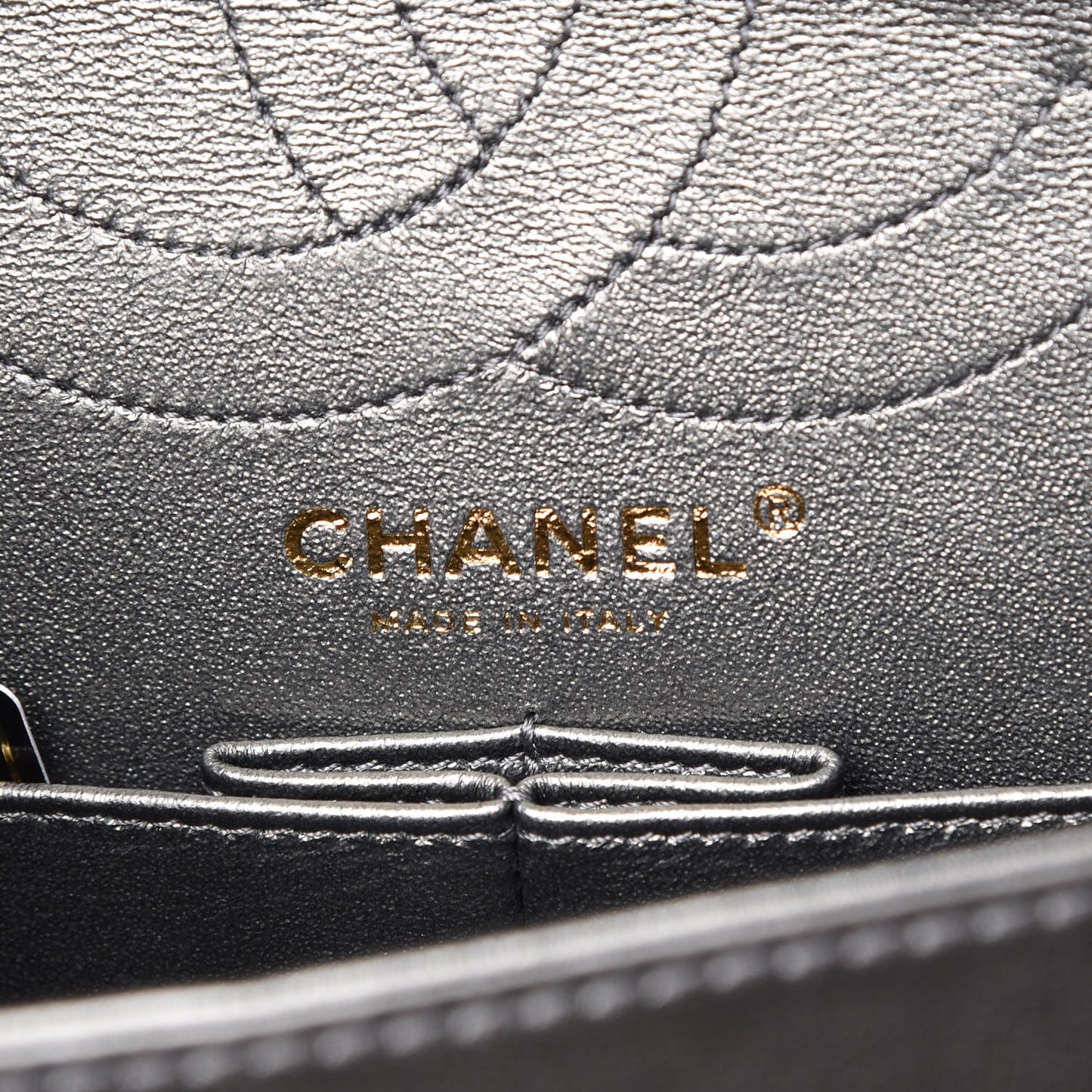 Metallic Calfskin Quilted 2.55 Reissue 226 Flap Charcoal