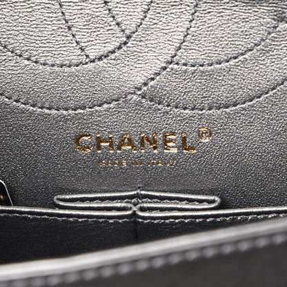 Chanel Metallic Calfskin Quilted 2.55 Reissue 226 Flap Charcoal 6 of 9