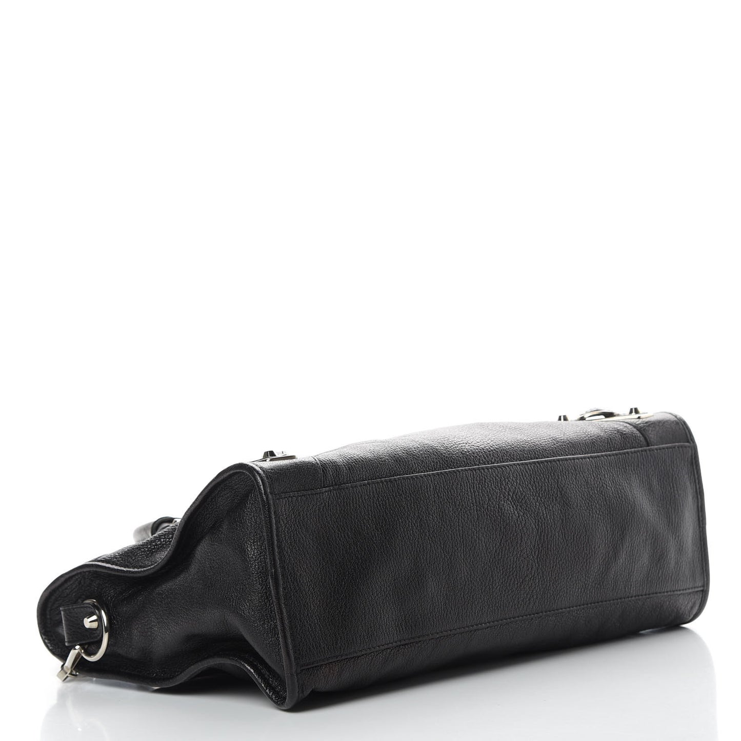 Chevre Silver Metallic Edge Hardware City Black