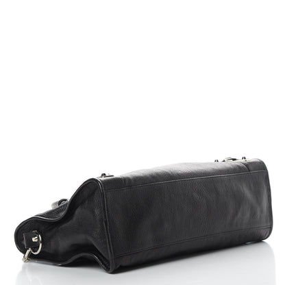 Balenciaga Chevre Silver Metallic Edge Hardware City Black 4 of 13