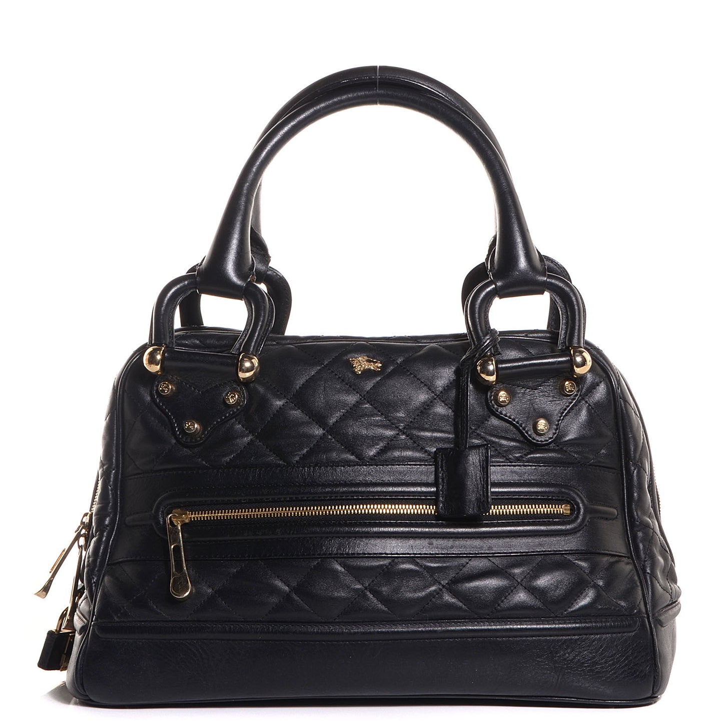 Leather Quilted Westbury Tote Black