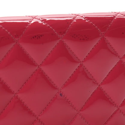 Chanel Patent Quilted Large Flap Wallet Pink 10 of 12
