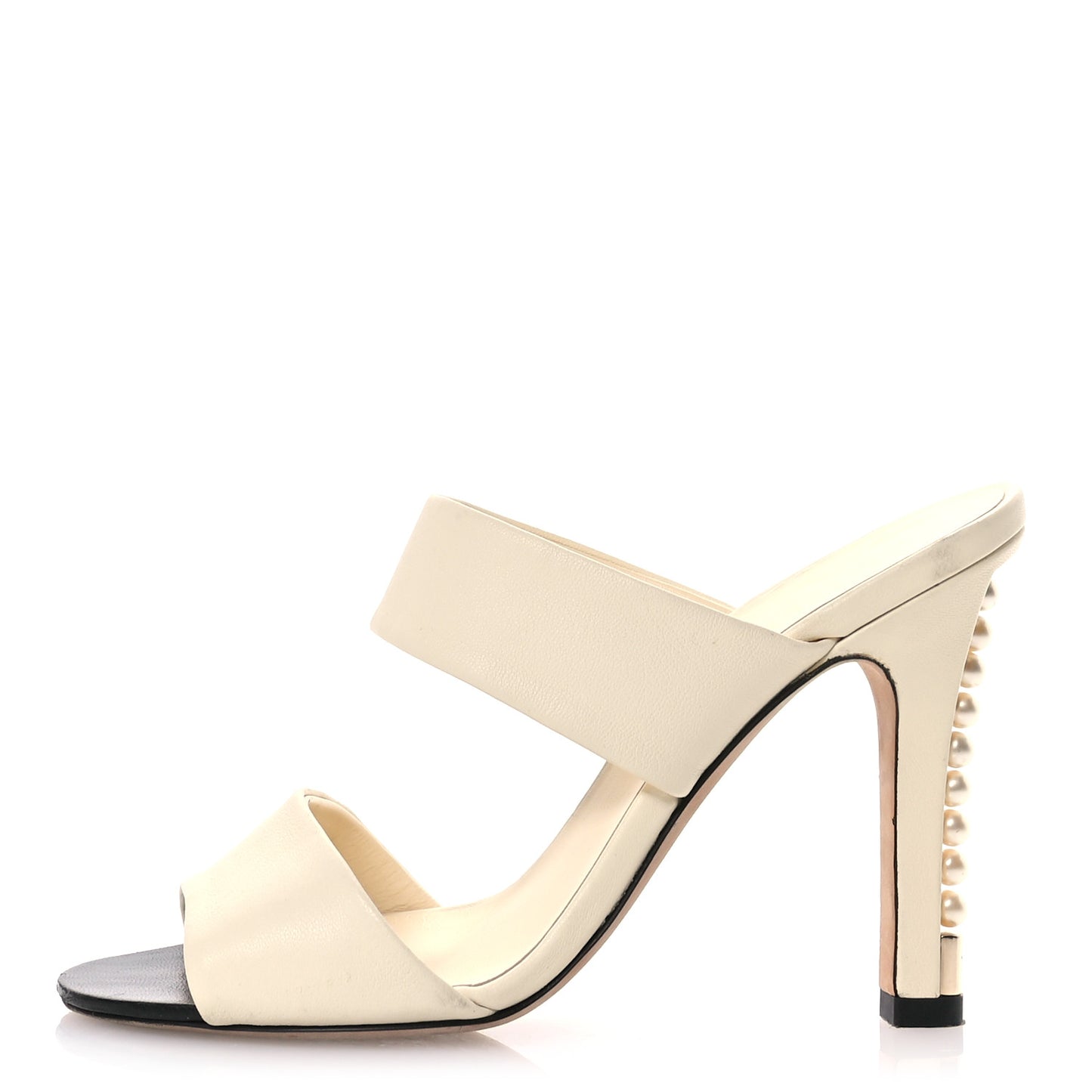Lambskin Pearl Sandal Mules 37.5 Ivory