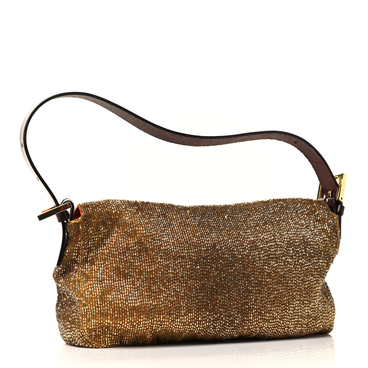 Beaded Baguette Beige Gold
