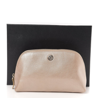 Chanel Metallic Goatskin Cosmetic Case Gold 8 of 8