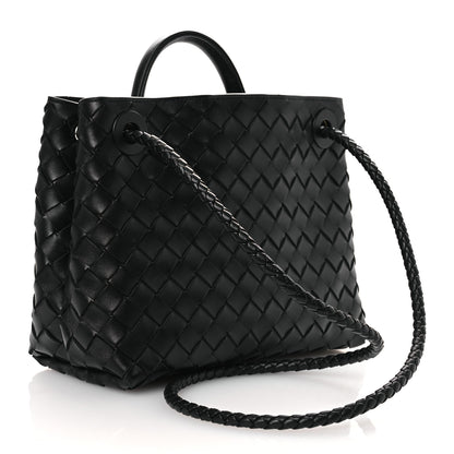 Bottega Veneta Nappa Intrecciato Small Andiamo Shoulder Bag Black 3 of 9