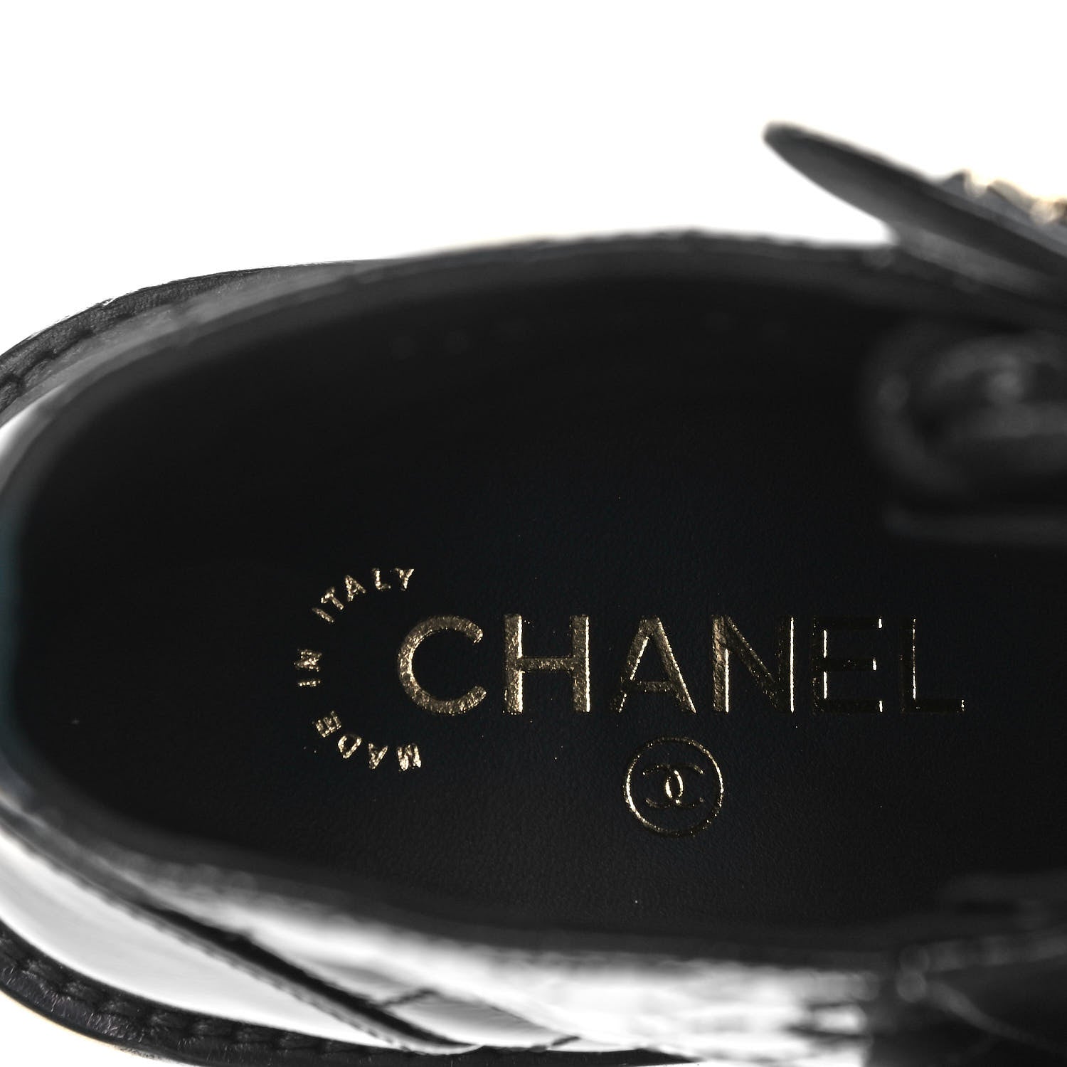 Chanel Shiny Calfskin Quilted Lace Up Combat Boots 36 Black 7 of 8