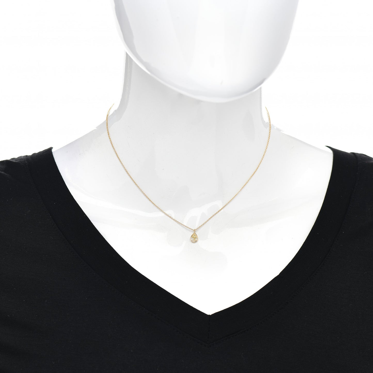 18K Yellow Gold Yellow Diamond Elsa Peretti Diamonds by the Yard Pear Shape Necklace