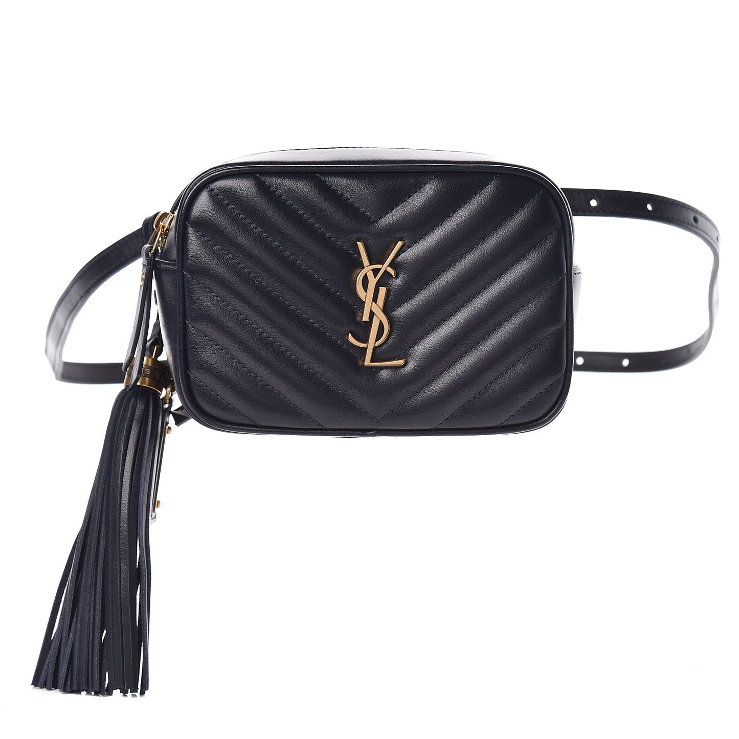 Calfskin Matelasse Monogram Lou Belt Bag Navy