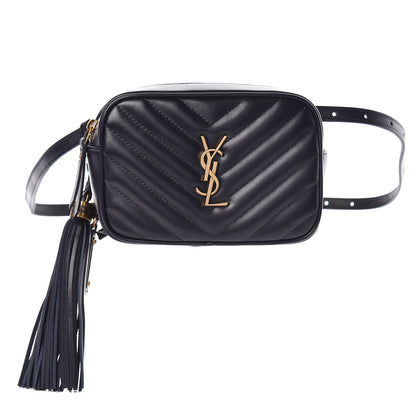 Saint Laurent Calfskin Matelasse Monogram Lou Belt Bag Navy 1 of 10