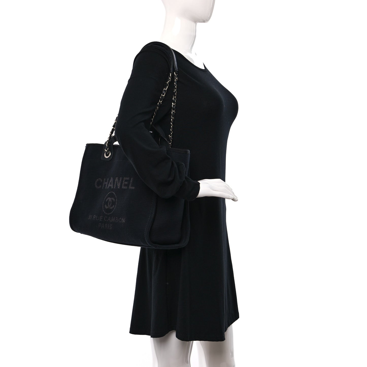 Mixed Fibers Small Deauville Tote Black