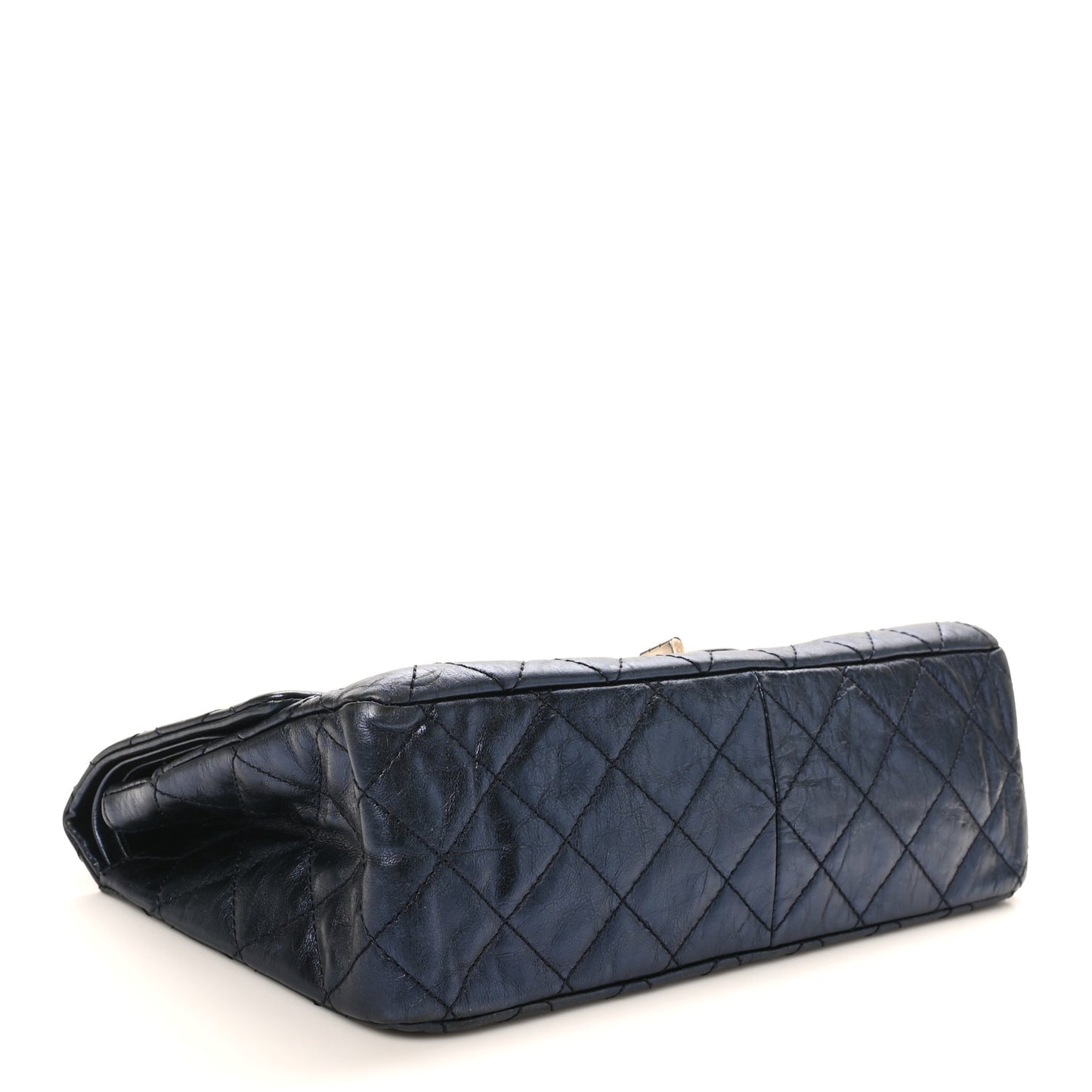 Metallic Aged Calfskin Quilted 2.55 Reissue 227 Flap Blue