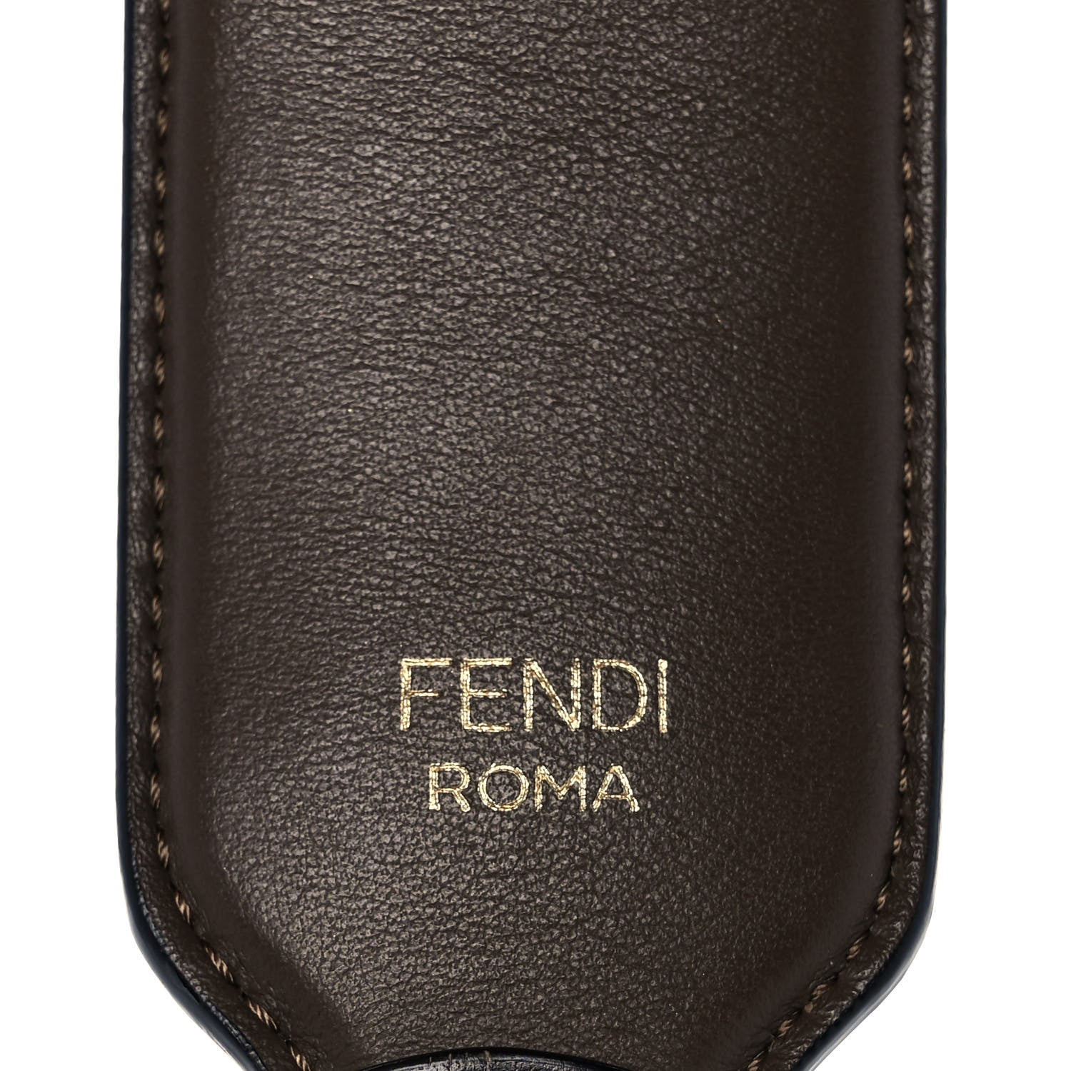 Fendi Calfskin FF 1974 Embossed Mini Strap You Maya Black 3 of 5