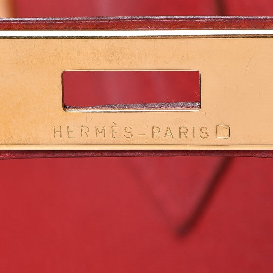 Buffle Skipper Birkin 35 Rouge Casaque