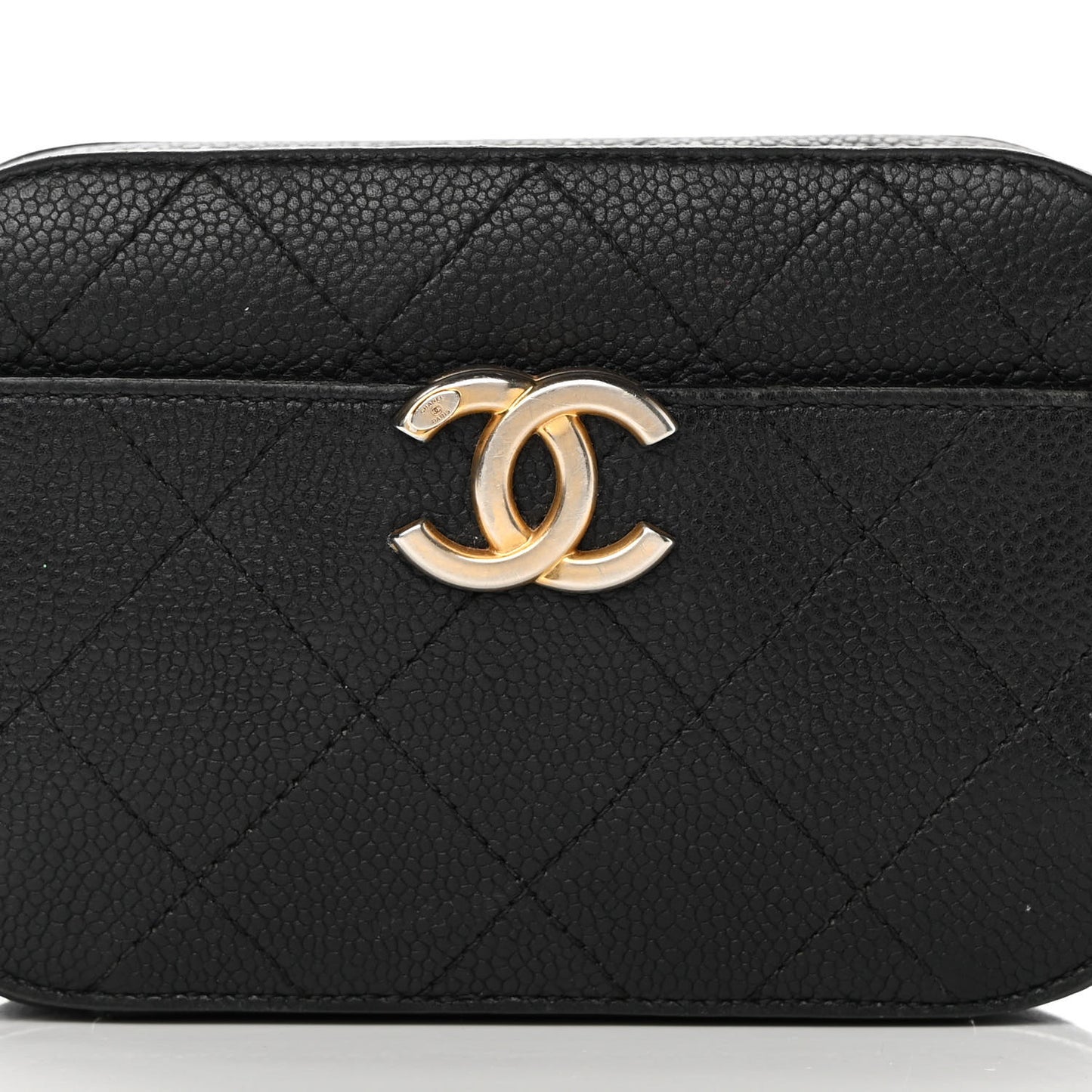 Caviar Quilted Waist Bag Black