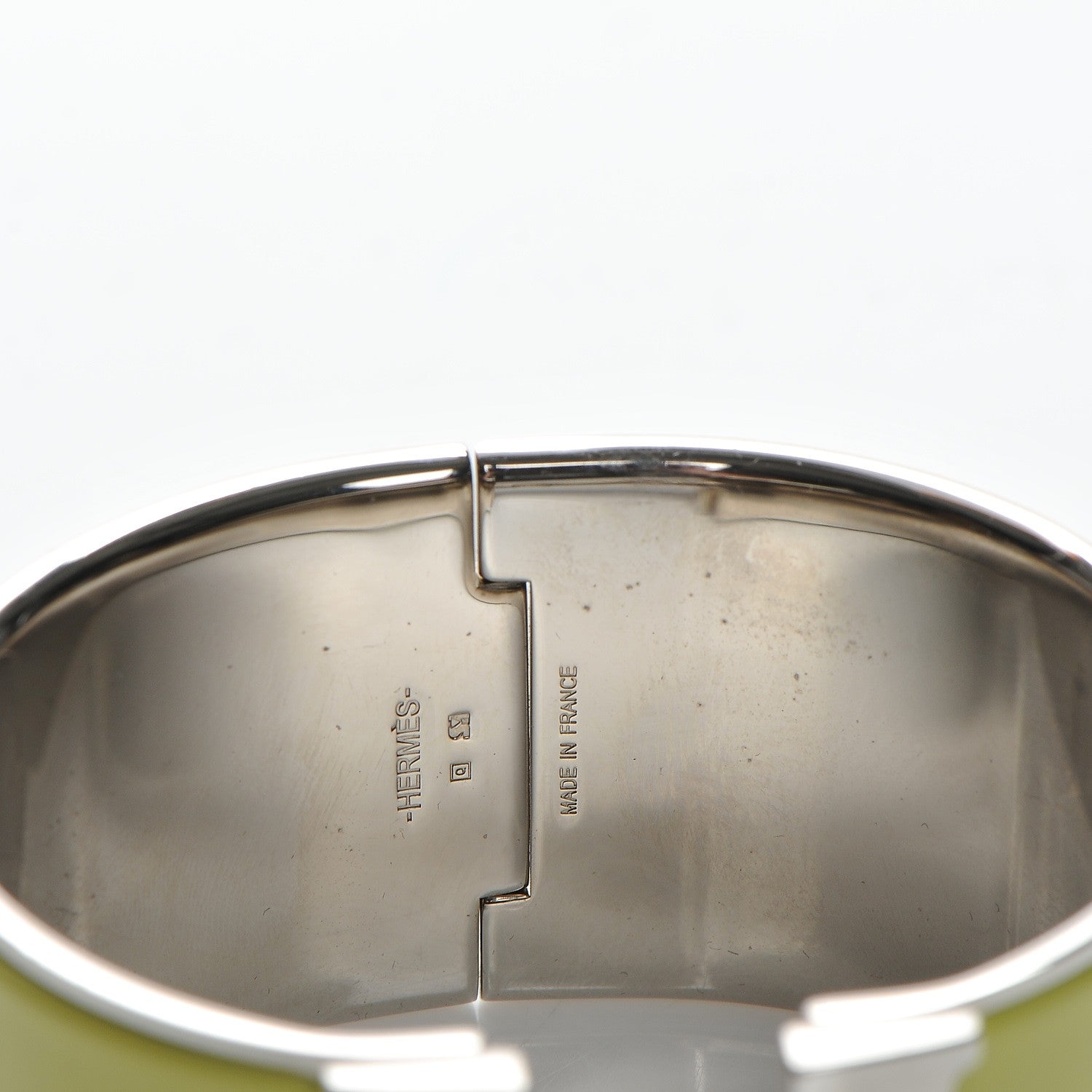 Hermes Enamel Extra Wide Clic Clac H Bracelet GM Soufre 4 of 5