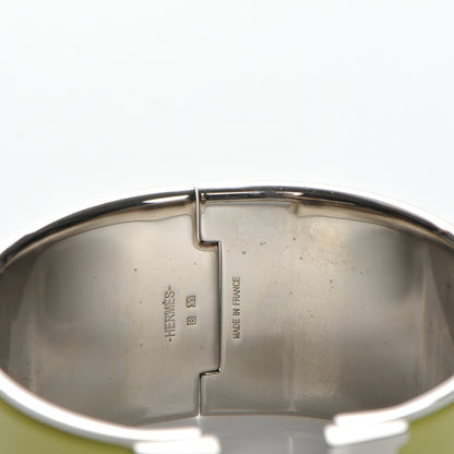Hermes Enamel Extra Wide Clic Clac H Bracelet GM Soufre 4 of 5