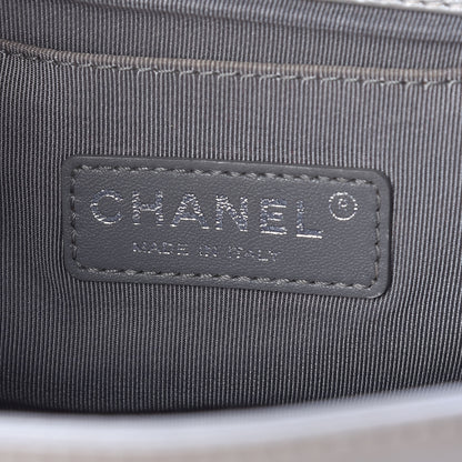 Chanel Metallic Lambskin Quilted Medium Boy Flap Silver 6 of 10