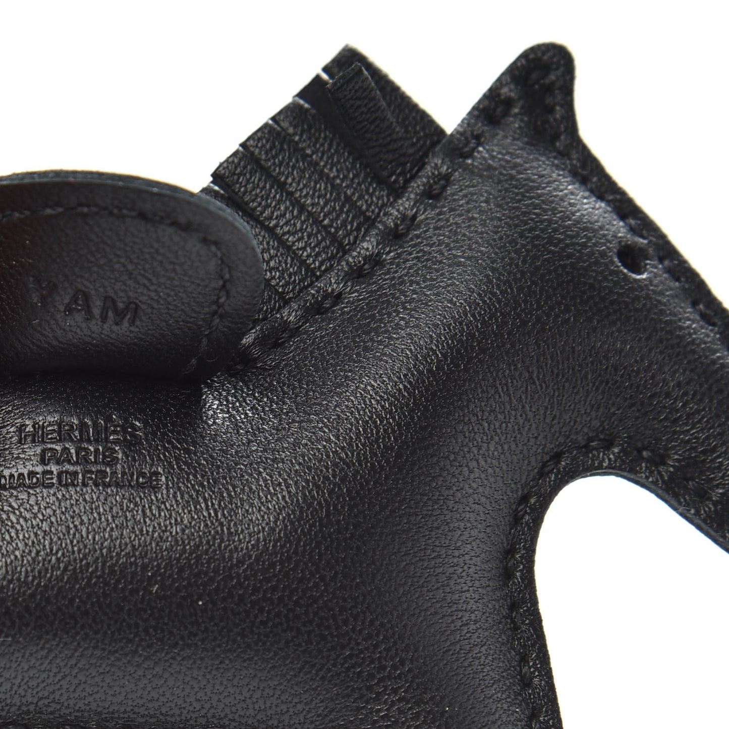 Milo Lambskin Grigri Rodeo Horse Bag Charm PM So Black