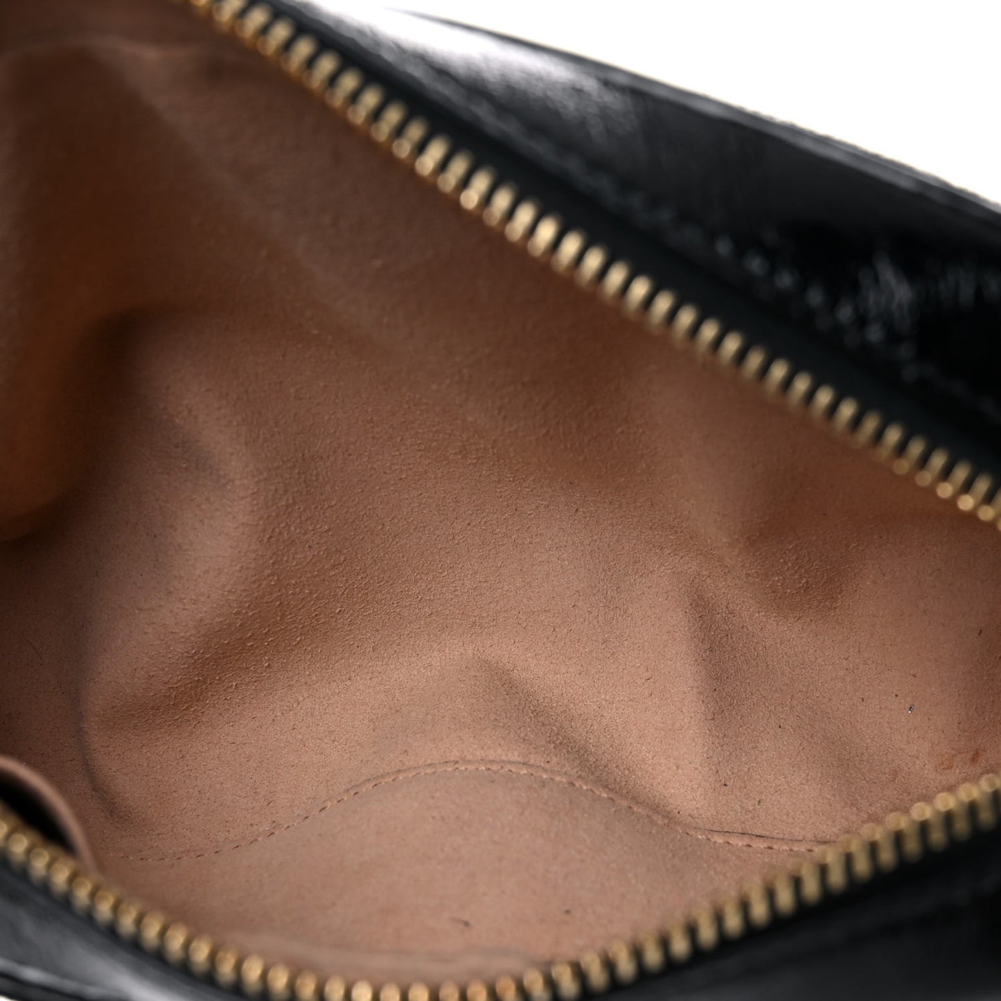 Suede Patent Web Mini Ophidia Shoulder Bag Black
