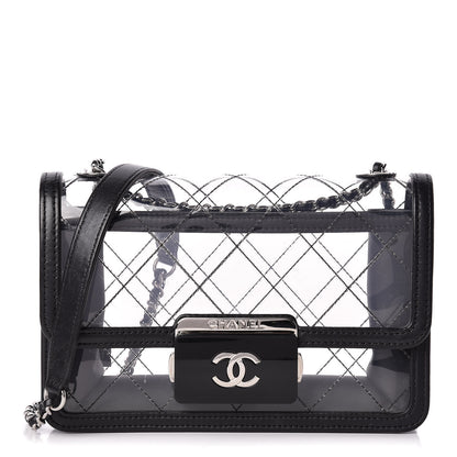 Chanel PVC Lambskin Quilted Mini Beauty Lock Flap Black 1 of 10