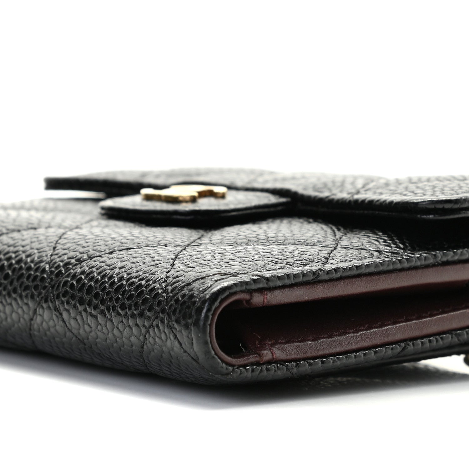 Chanel Caviar Quilted Compact Flap Wallet Black 7 of 10
