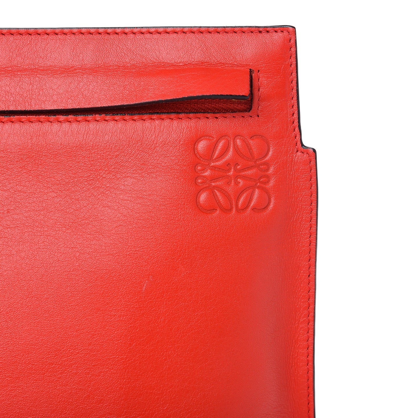 Calfskin T Pouch Red