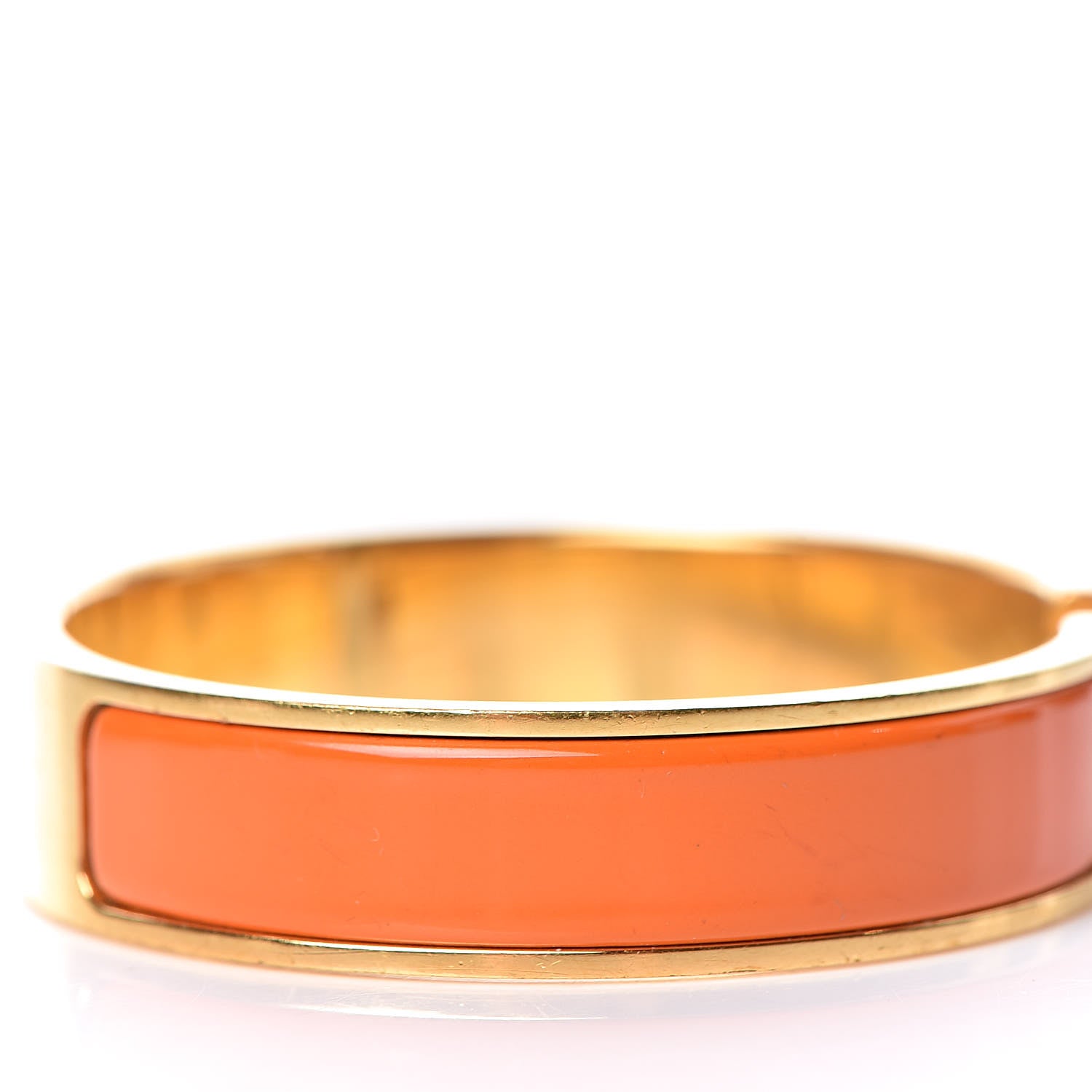 Hermes Enamel Narrow Clic Clac H Bracelet PM Orange 8 of 8