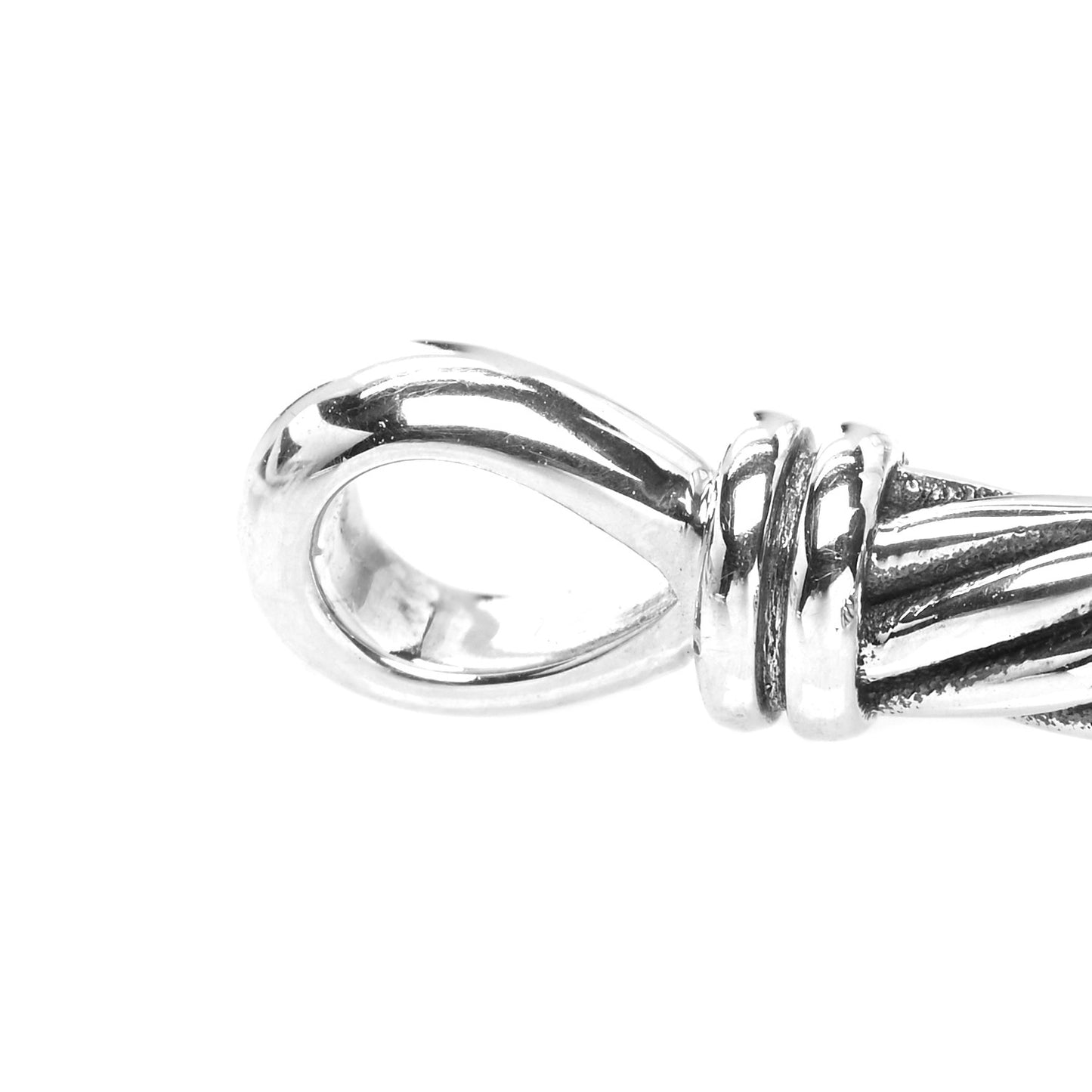 Sterling Silver 18K Yellow Gold 35mm Mens X Cross Pendant