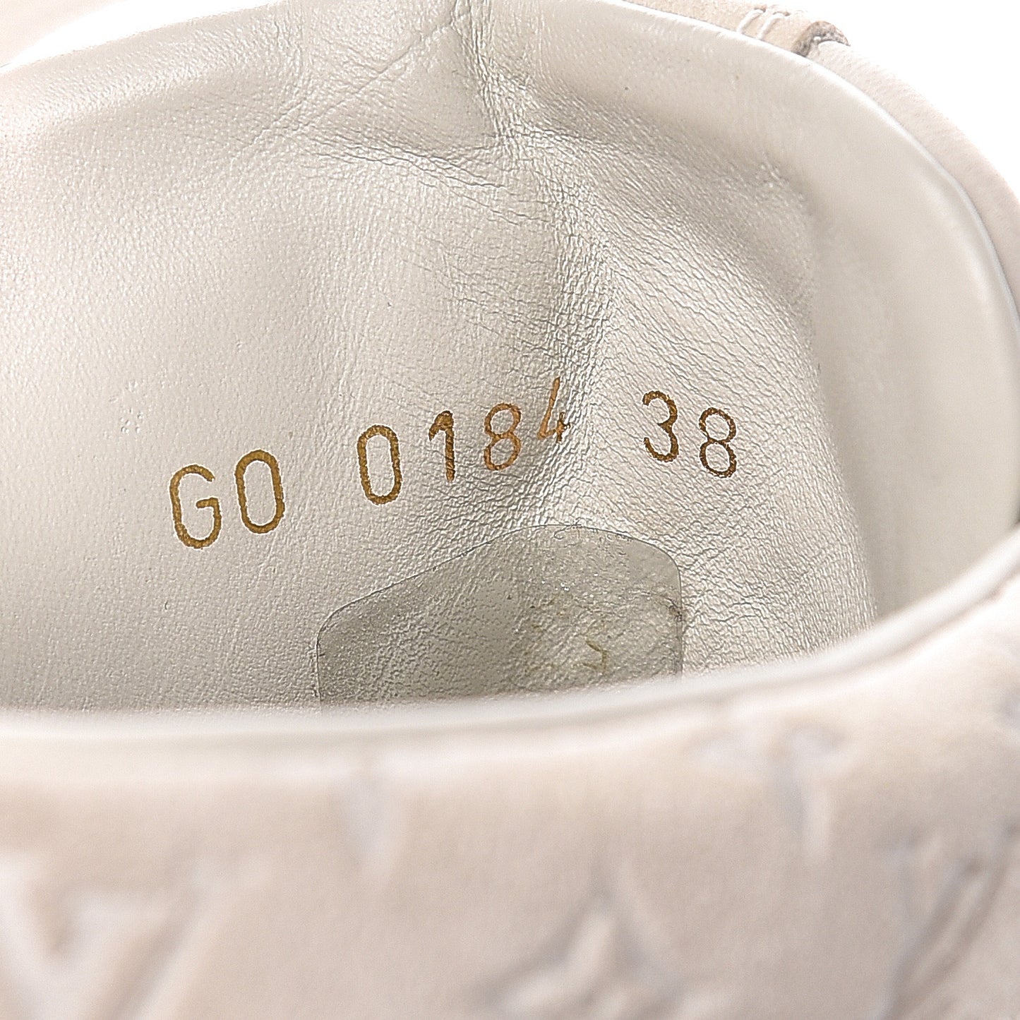 Calfskin Suede Monogram Cliff Top Wedge Sneakers 38 Ivory