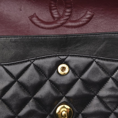 Chanel Lambskin Quilted Medium Double Flap Black 14 of 17
