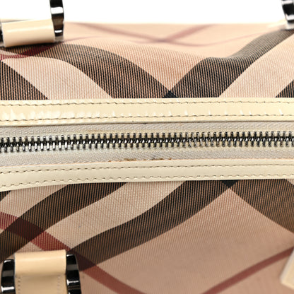 Burberry Supernova Check Patent Mini Chester Bowling Bag White 24 of 24