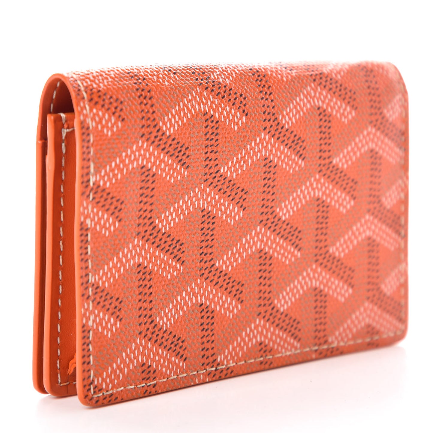 Goyardine Business Card Holder Orange