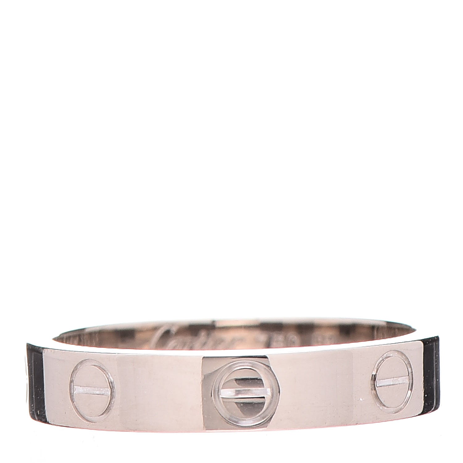 Cartier 18K White Gold 3.5mm LOVE Wedding Band Ring 52 6 1 of 5