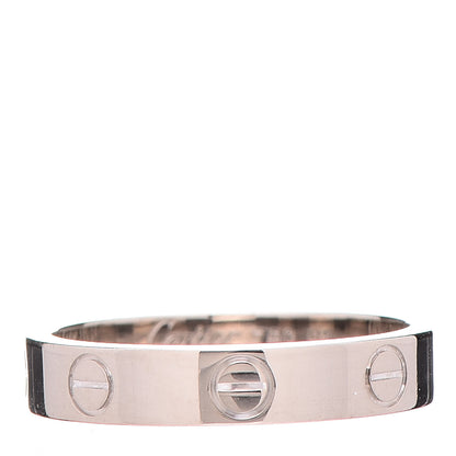 Cartier 18K White Gold 3.5mm LOVE Wedding Band Ring 52 6 1 of 5