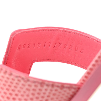 Hermes Lizard Oran Sandals 38 Pavot 9 of 10