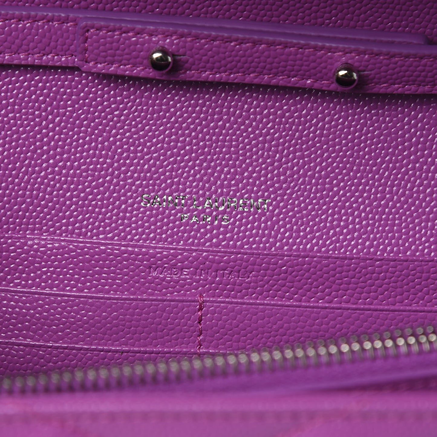Grain De Poudre Matelasse Chevron Monogram Chain Wallet New Fuxia