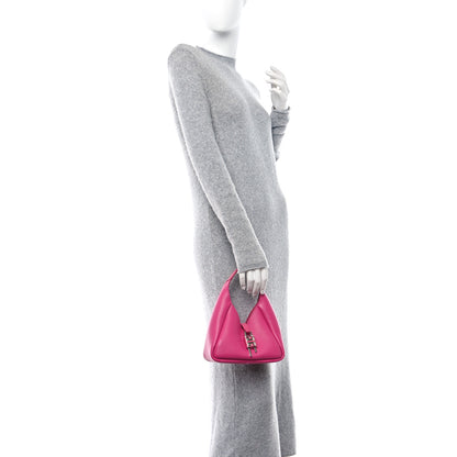 Givenchy Grained Calfskin Mini G-Lock Hobo Neon Pink 2 of 8