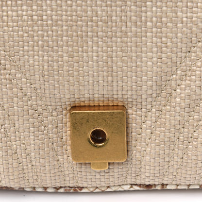 Gucci Raffia Elaphe Matelasse Small GG Marmont Shoulder Bag Natural Cream Brown 5 of 5
