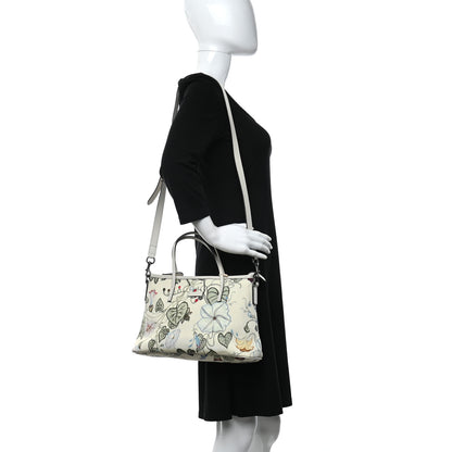 Gucci Canvas Flora Knight Small Zippered Tote White 2 of 9