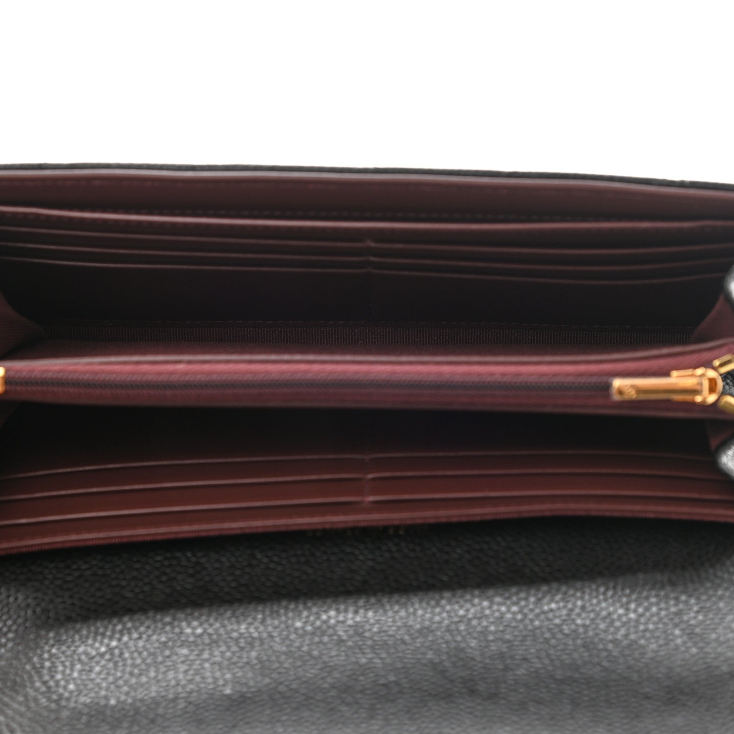 Chanel Caviar Quilted Large Gusset Flap Wallet Black 5 of 9