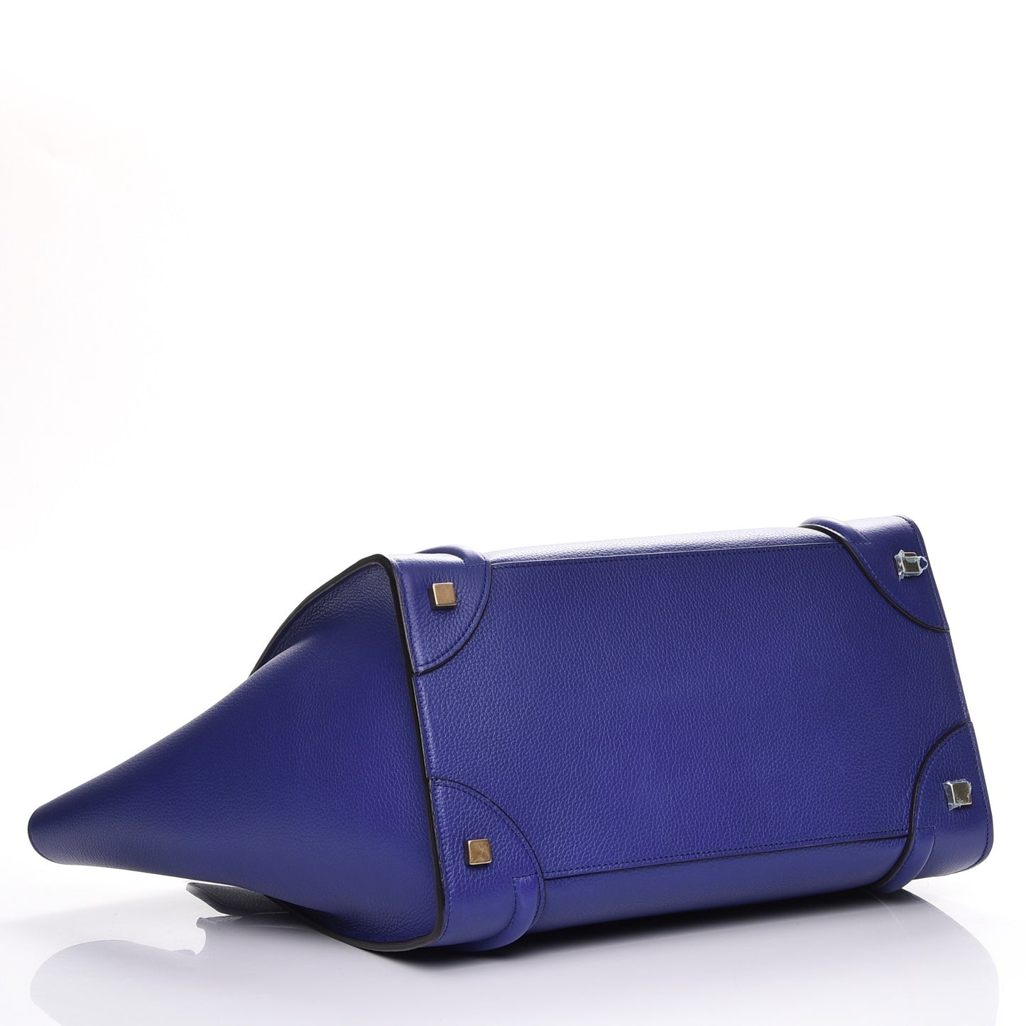 Drummed Calfskin Mini Luggage Indigo