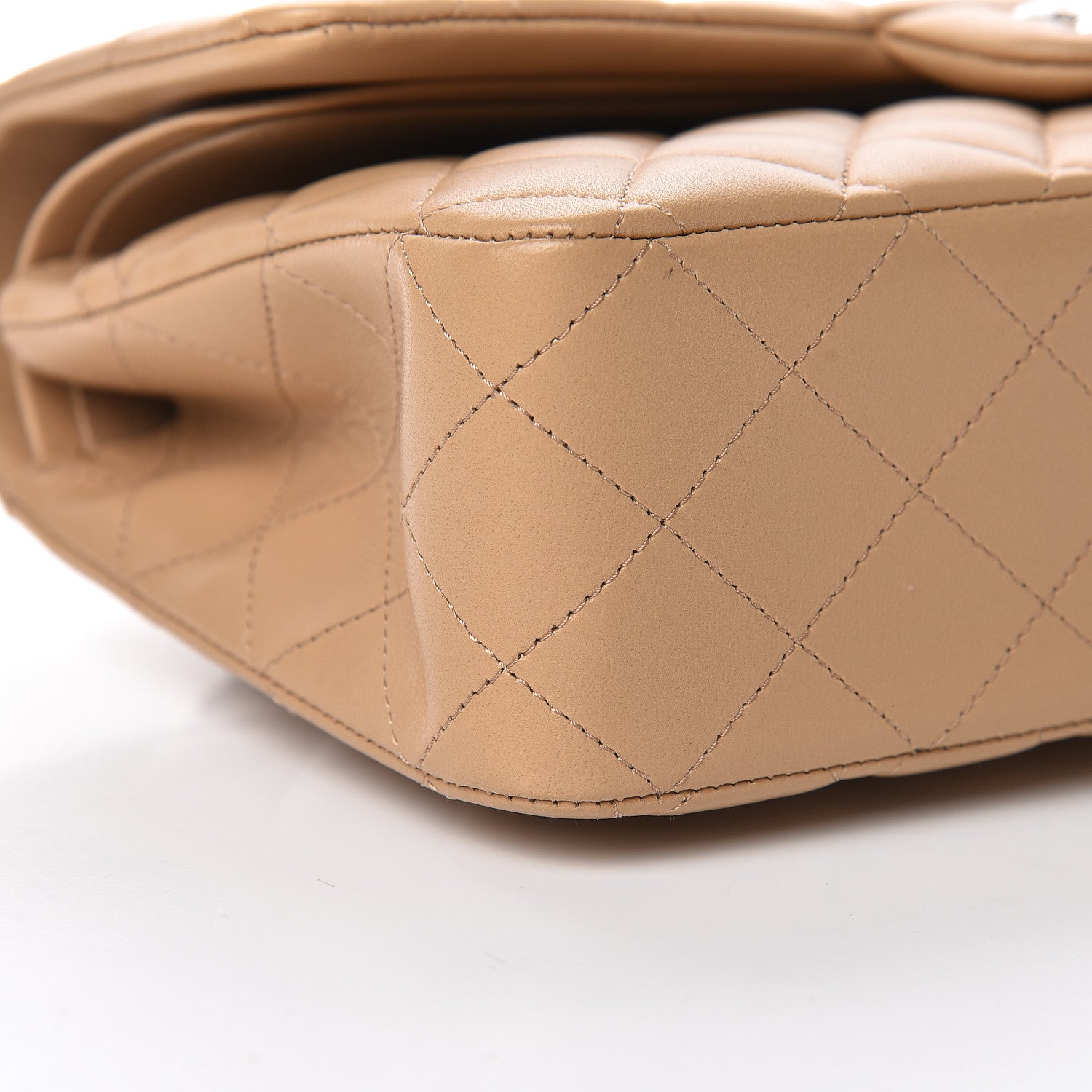 Chanel Lambskin Quilted Medium Double Flap Beige 8 of 11