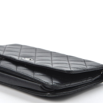 Chanel Lambskin Quilted Wallet On Chain WOC Black 6 of 10