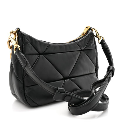 Prada Nappa Triangle Quilted Patchwork System Bag Black 3 of 9