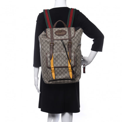 Gucci Soft GG Supreme Monogram Neo Vintage Double Buckle Backpack Beige New Acero Crop 2 of 10