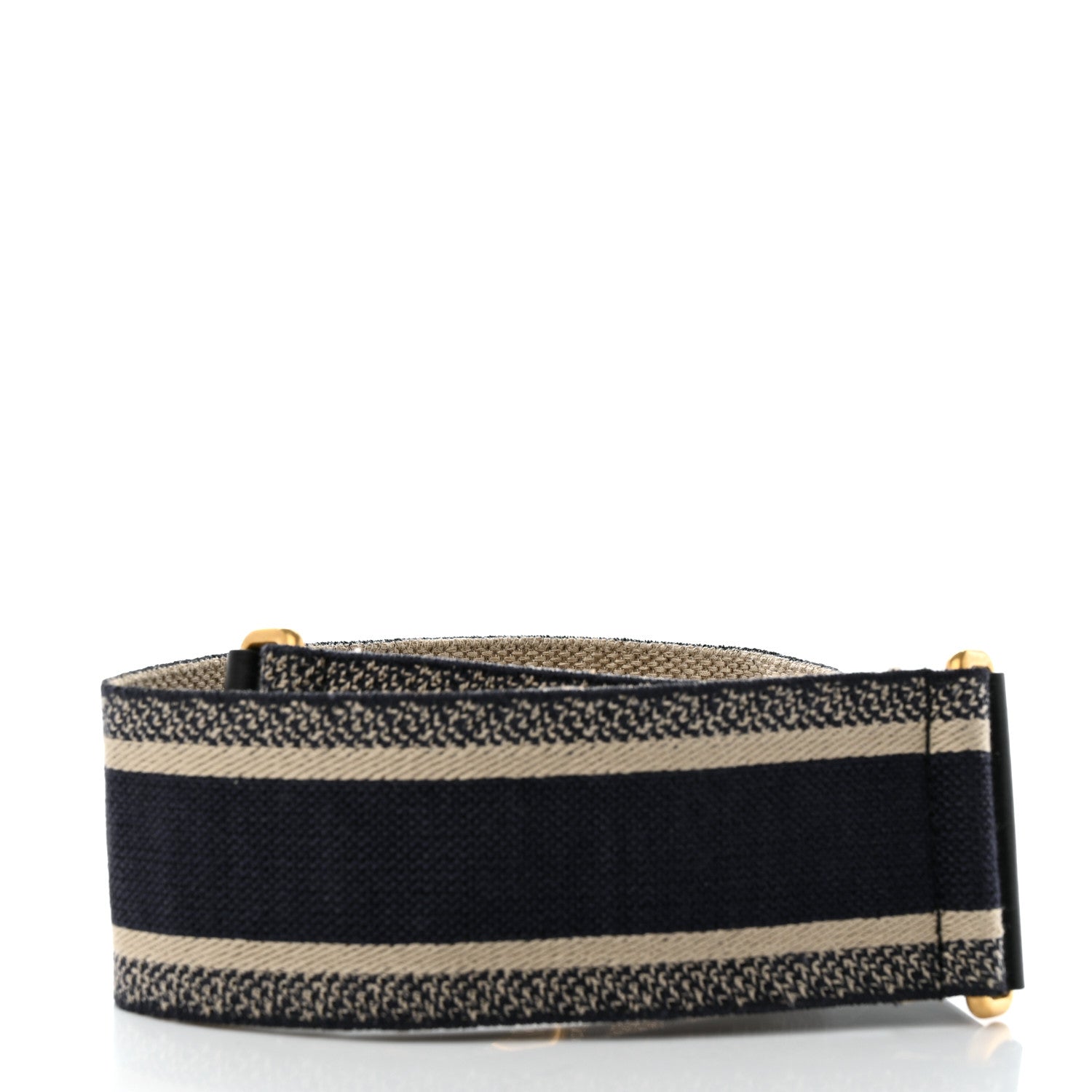 Christian Dior Canvas Embroidered Shoulder Strap Blue 2 of 5